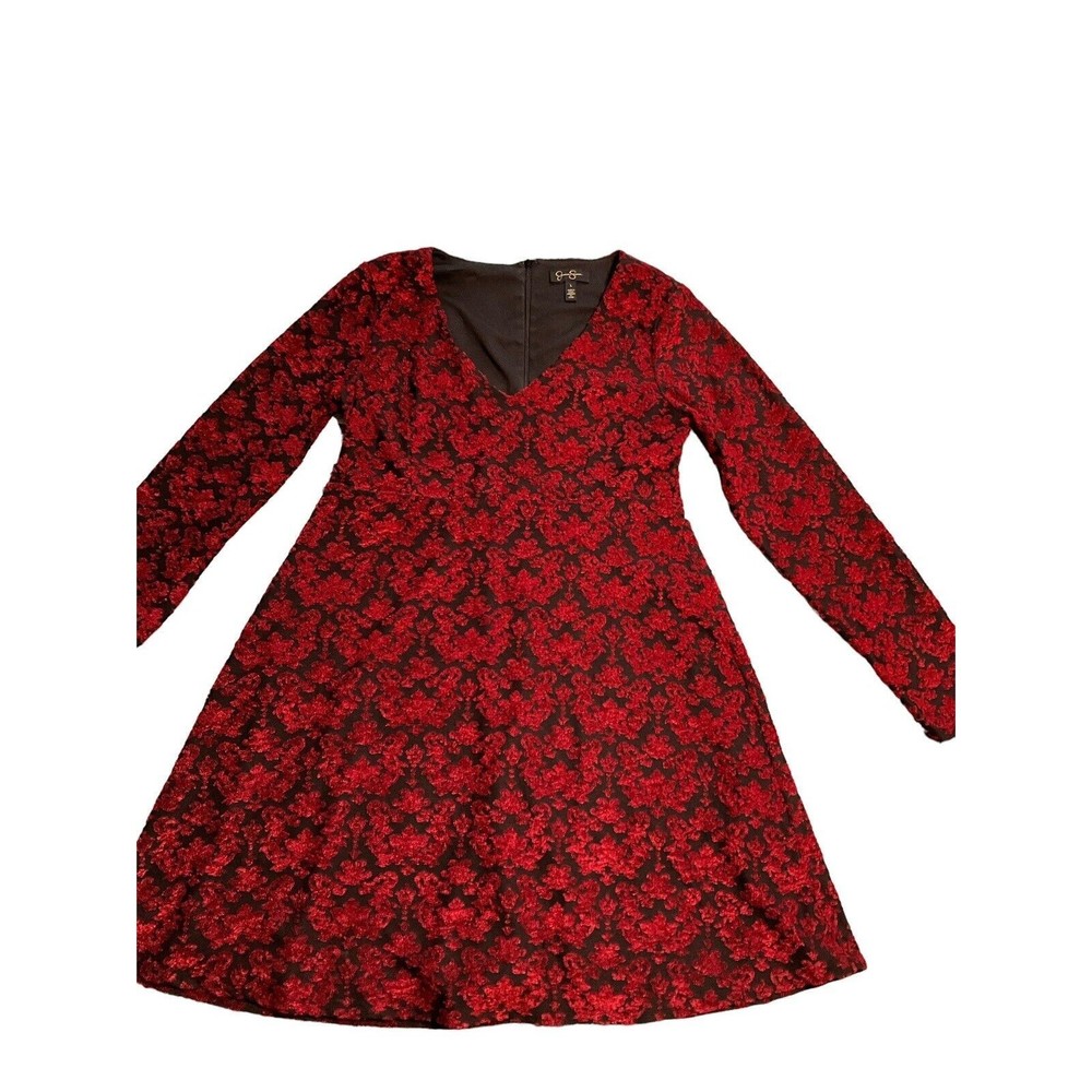 Jessica Simpson‎ Red/black Lace Dress Large